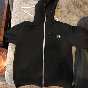 Men’s hooded North Face outdoor sweater